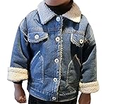 Plus Nao(プラスナオ) 裏ボア デニムジャケット Gジャン ベビー キッズ 80 90 100 110 120 ジージャン デニム ジャケット ジャンパー 温か 防寒 ベビー服 キッズ服 アウ