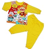 お着替え練習 アンパンマン パジャマ 長袖パジャマ 春物 夏物 子供用 Anpanman j-sa2898 95cm イエロー