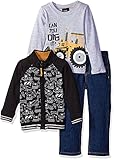 Boys Rock Little Boys' Toddler 3 Pc Cardigan Set Dig It Gold 2T [並行輸入品]