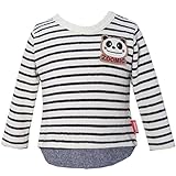 2016年 秋冬 ZOOMIC ズーミック ボーダー アップリケ 長袖Ｔシャツ くま・パンダ アイボリー-パンダ◇95cm