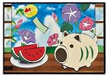 タカギ繊維 Panami 手芸キット 季節のかんたん 貼り絵 キット (サイズ 約12.8cm×18.2cm) 日本の夏 TH-3