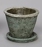 田中陶器 プランター セメントプランター ライトブルー 皿付き CEM31LBL