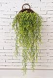 Supla 1個人工花Willow Rattanシルク花人工ハンギングつる植物ガーランドのホームガーデン壁装飾 イエロー