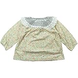 《H29年春物》(日本製) Pample Mousse(パンプルムース) ドビー天竺プロバンス風PTオーバーブラウス 80cm/OR NO.DP-71216