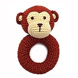 Cheengoo有機竹カギ針編みMonkey Ring Rattle