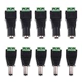 Baosity インストール簡単　オス/メス　12V　2.1×5.5mm　電源プラグ　ジャックアダプタ　コネクタ　全10点