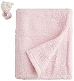 ピッコロバンビーノ ふわふわブランケット(おもちゃリストバンド付き) 76cm×91cm(ブランケットサイズ) ポリエステル100% PB1327PK ピンク