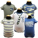 【アメリカ買付商品】CalvinKlein カルバンクライン ベビーボディスーツ ベビー下着 5枚セット-6/9ヶ月