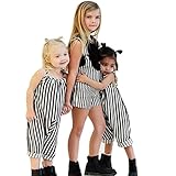 Karchi 　ベビー用ロンパース　カバーオール　子供連体服 　袖無黑白ストライプオールインワン　 女の子着 　子供連体服　 春夏 可愛い ベビ用連体服 　 柔らかい おしゃれ 　幼児　赤ちゃん 　ピ