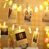LEDストリングライト5M 40LED写真/絵クリップ DIY吊り下げる飾りイルミネーションライト電池式 クリスマスライト誕生日パーティー 誕生日 ライト 飾り ライト 室内 イルミネーションライト 