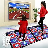 ダンスマット ゲーム おもちゃ 子供 大人 2人用【2025新モデル】ワイヤレスミュージカル電子ダンスマット 音楽プレイマット LED搭載 折り畳み ミュージックマット ダンシングマット 防水素材 滑り止め加工 コンパクト 軽い 持ち運び 誕生日 クリスマスプレゼント