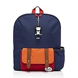 Babymel Kids Backpack Rucksack With Keyring - Navy Colour Block - Suitable From 3 Years Plus by Baby