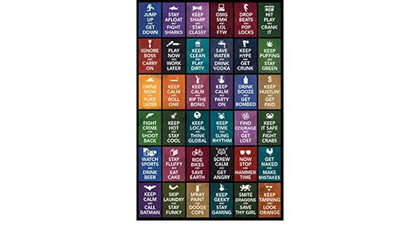 Amazon Keep Calmパロディkeep Calm And Carry Onポスター61 X 91 5 Cm アートフレーム ポスター オンライン通販