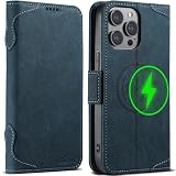 JCGOOD iPhone12ケース iPhone12Proケース 手帳型 MagSafe対応 いphone12ケース マグセーフいphone12 Pro ケース ワイヤレス充電対応 カード収納 アイフォン12/12 プロ カバー 手帳 スタンド機能 財布型 カード入れ マグネット式 本革 レザー スマホケース 耐衝撃 全面保護 携帯ケース アイホン12/12 プロ 6.1 インチ用 ブルー