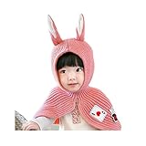 Chenyi 選べる4色 うさぎちゃん ニット帽子 赤ちゃん ベビー 子供 用 かわいい 防寒 (ピンク)