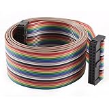 uxcell ジャンプワイヤ IDCフラットリボンケーブル 2.54mm ピッチ 26 ピン 26 ワイヤー F/F コネクタ IDC 118cmの長さ
