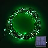 Ruanyi グリーン12W 100LEDソーラー銅線LEDストリングライト屋外防水妖精ランプウェディングクリスマスの装飾