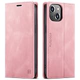iPhone 14ケース iPhone14手帳型 iPhone14 ケース スマホケース アイフォン 14携帯ケース あいふぉん14カバー case RFID磁気防止 スキミング防止 スマホケース 携帯カバー 肌触り良い 肌感レザー 財布型 カード収納 マグネット式 スタンド機能 ストラップホール付き 薄型 360度保護 耐衝撃 高質感 人気 (iPhone14 6.1inch対応) ピンク