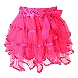 Perfk ポンチョ　　子供　プリンセス　　ソリッド　カラー　ガール　レース　ショート　スカート　ファッション　パーティー　ギフト　全5色 - ローズ