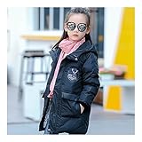 子供服　冬　ダウンジャケット　保温性よく　厚くする　ファッション　軽快　着心地良い　ブラック　150cm