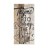 Thyme to turnip the beet素朴な木製壁Sign 9 x 18
