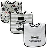 Baby Essentials Mustache Gentleman Bibs by Baby Essentials