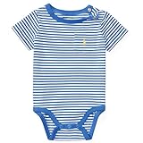 Ralph Lauren(ラルフローレン) 胸ポケットワンポイントボーダーロンパース(LightBlue)/ボディスーツ 6M(3-6ヶ月) [並行輸入品]
