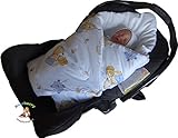 BlueberryShop Luxury Classic for CAR SEAT Swaddle Wrap Blanket Sleeping Bag for Newborn, baby shower