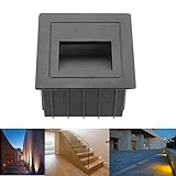埋め込み式ライト FVTLED 防水地中埋込型ライト ガーデンライト アウトドアランプ 屋外の歩道/車道/芝生/庭などの照明用 CE RoHS認証 3年保証付き (黒ーウォームホワイト)