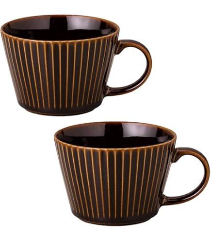 ストライプ柄 陶器 スープカップ 2個セット Amazon | スープカップ2個セット 美濃焼 線唐草UKスープカップ