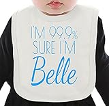 I'm 99.9% Sure I'm Belle Funny Slogan ネクタイを有する有機ビブ Medium