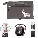 IntiPal Baby Diaper Changing Pad - Diaper Changing Mat with Storage Pockets - Portable Diaper Changi