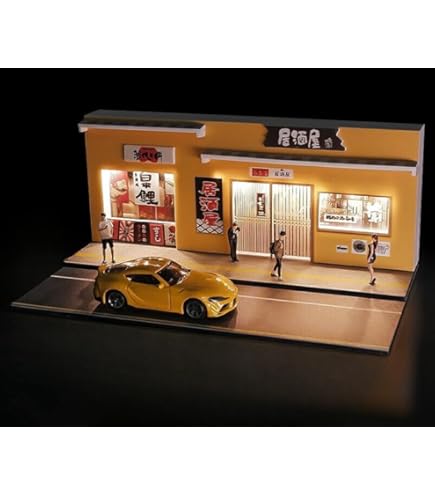 Amazon.co.jp: MoreArt 1/64【日本の商業ビル】 ジオラマ 駐車場 付き