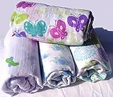 Muslin Swaddle Blankets - Large Multi-Use, Soft 100% Cotton Baby Blanket (Happy Mix) by Mother's Col