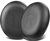 SOULWIT イヤーパッド イヤークッション 対応 Jabra Evolve2 65 (65MS 65UC USB)/Evolve2 40 (40UC 40MS USB)/Elite 45h 向けの ヘッドホン 用 交換パッド 耳当て プロテインレザー ヘッドパッド ‐ ブラック