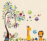 Nursery Forest Animal Wall Decals, Nursery Wall Decals, Giraffe Wall Stickers, Owl Wall Stickers, Li