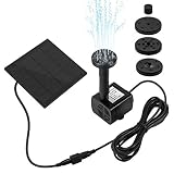 L'infini 小型ソーラー噴水 1.2W ソーラーパネル ソーラーポンプ