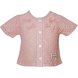 2016年 夏物 UZULAND ウズランド レースリボン 半袖カーディガン ピンク◇95cm