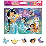 テンヨー(Tenyo) チャイルドパズル ディズニー ジャスミン わたしのしあわせ 60ピース こども向けパズル DC-60-212 抗菌コート おかたづけ専用カバー付き 4才以上