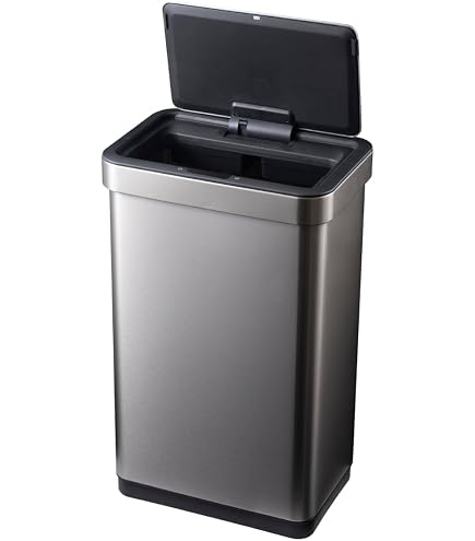 Amazon｜ゴミ箱 自動開閉 デラックスファントム シルバー 45L センサー