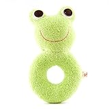 FUN fun (ファンファン） パイル がらがら ニギニギ かえる 日本製 13cm グリーン