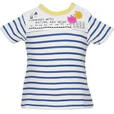 【本体綿100%】2016年 夏物 UZUCHAT ウズチャット 天竺 ボーダー切替アップリケ 半袖Ｔシャツ UZULAND ウズランド ブルー◇80cm