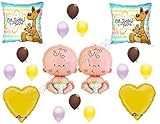 Twins KangaroosベビーシャワーBalloons Decoration Supplies It 's A Boy Girl新生児
