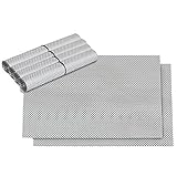 Lamont Home Basketweave Placemats, Set of 6, Silver [並行輸入品]
