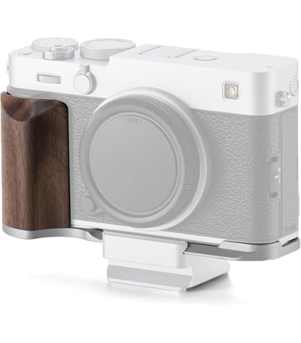 Amazon | 富士 X-E5用 木製グリップ付き取付ベースプレート ブラック