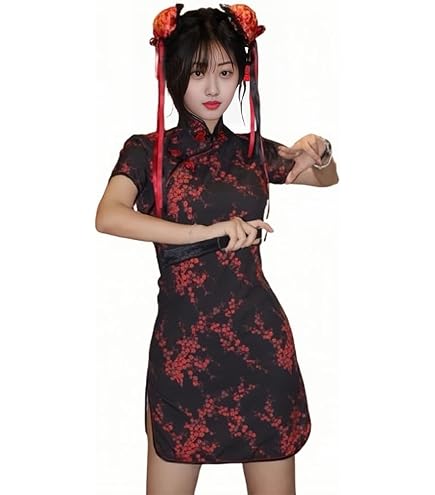 Amazon.co.jp: コスプレバニーちゃん チャイナ ロング チャイナドレス