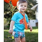 RUGGED BUTTS(ラゲッドバッツ）男の子用水色マドラスチェックポケットブルマ,ブルーおむつカバー,青,オムツカバー,ブルマー,出産祝いギフト,ラッフルバッツ(RuffleButts)【並行輸入