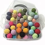Kissteether DIYベビーテザー玩具アクセサリーキット72pcs 18ミリメートル（0.71インチ）混合色のかぎ針編みビーズベビー歯ブラシのネックレスの装飾のための創造的な自由をブレンド (