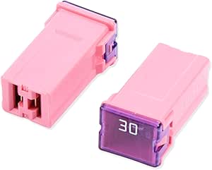 Amazon 車 ヒューズ 30a ２個セット 長さ ２ ７ 幅 １ ４ 高さ １ 車用palヒューズ 汎用 自動リンク スローブロー ヒューズ切れの交換用もしくはアフターパーツ取り付け時の電装品保護に最適 タイムラグ 自動車用 遅断型 タイムラグ ブロック型 2