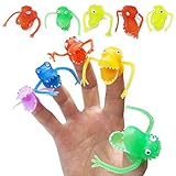 Kangkang @ 10個入り面白い恐竜スタイルFinger Puppet Toy Set Party FavorsおもちゃKids Children 's Playingストーリーハロウィーン時間